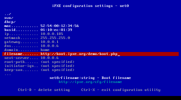 iPXE configuration tool