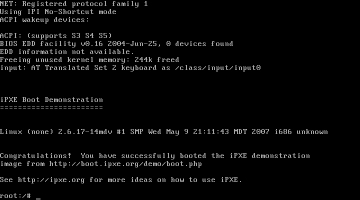 iPXE demonstration image